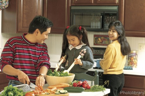 family-cooking-together