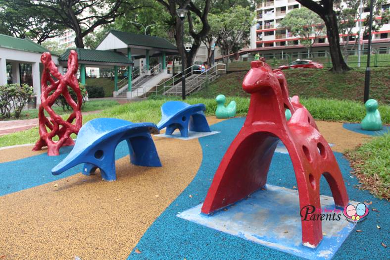 colourful vintage animal playground