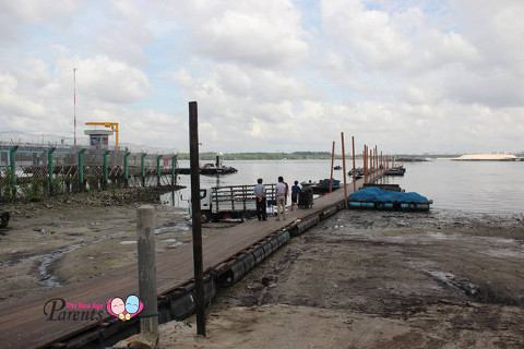 floating wooden jetty at lim chu kang