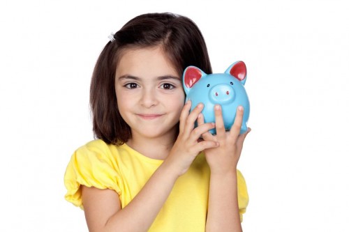 kid with piggy bank