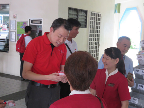 Female Bus Captains Receiving a Surprise Visit by Melvin Yong