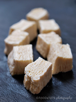 frozen tofu cubes