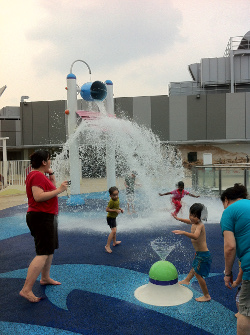 Water play at NEX