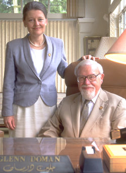 Janet and her father, Glenn Doman