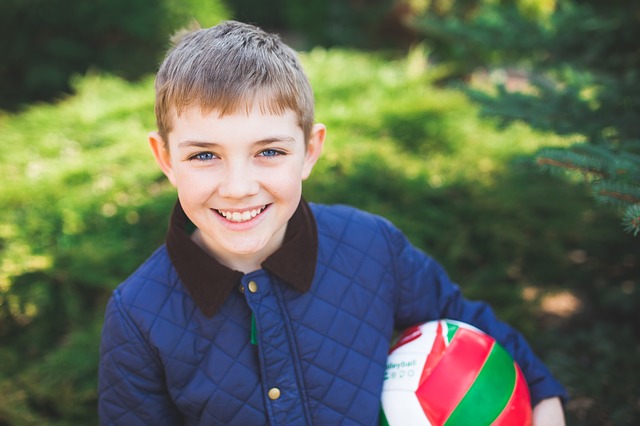 boy interested in soccer