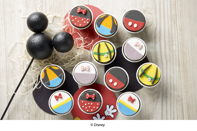 baby full month cupcake swissbake mickey & friends