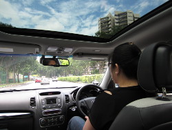 Panoramic skyview Kia Sorento