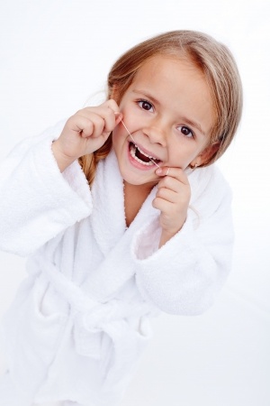 flossing teeth for children