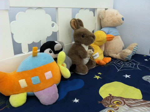 boys room plushie toys