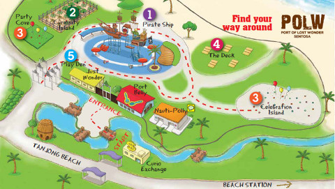 Map of Sentosa Port of Lost Wonder