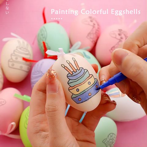 Children DIY Hand-Painted Easter Egg Set