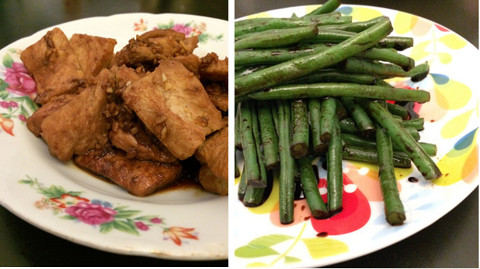 Garlic-Ginger Pork and French Beans