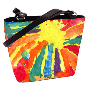 convert your childs art into totebags