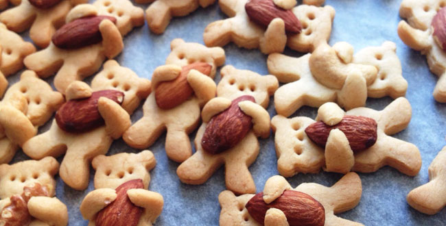 Cute teddy bear cookies for children