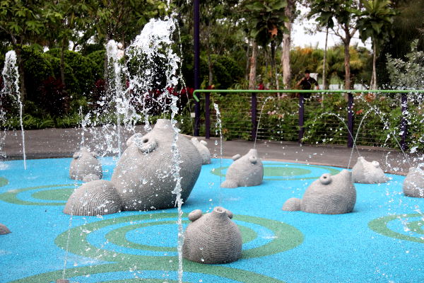 Water play area at Childrens Garden