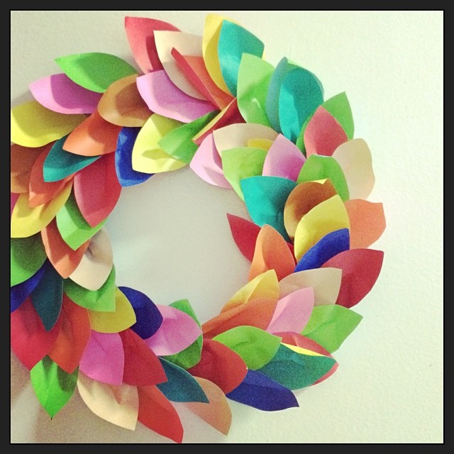 paper wreath - end product