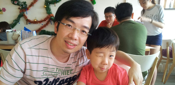 Peter Tao and his son