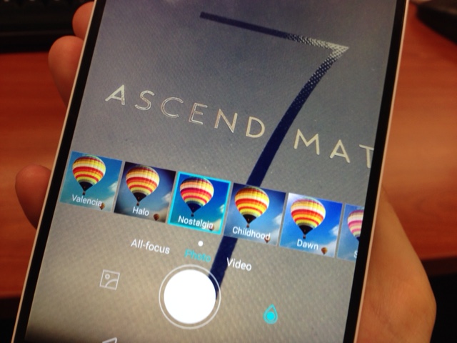 Huawei Ascend Mate 7 camera filters