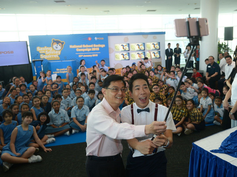 POSB National Savings Campaign Launch Day Selfie with Minister Heng