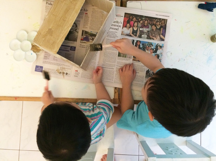 Children doing craft