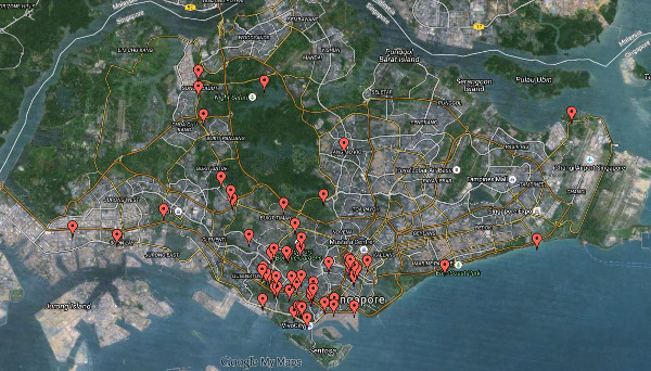 where to pick saga seeds in Singapore google maps