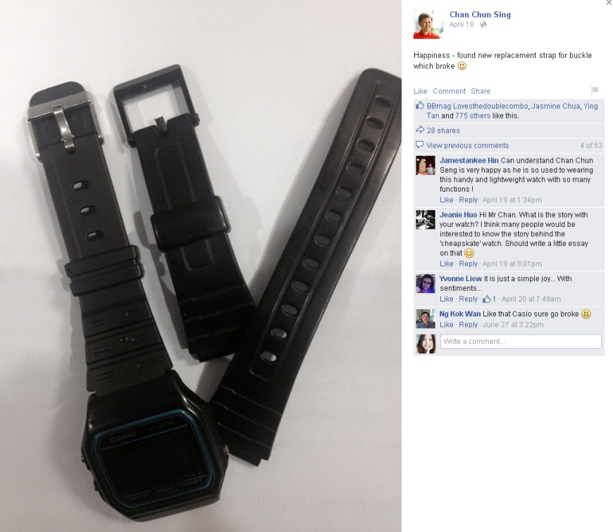 Chan Chun Sing Casio watch