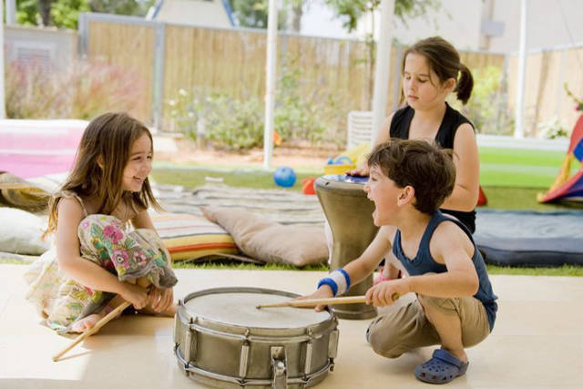 Children with music