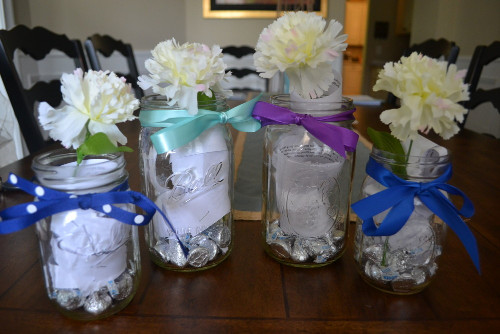 Glass jar of love for kids