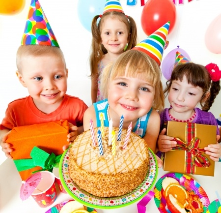 children at birthday party