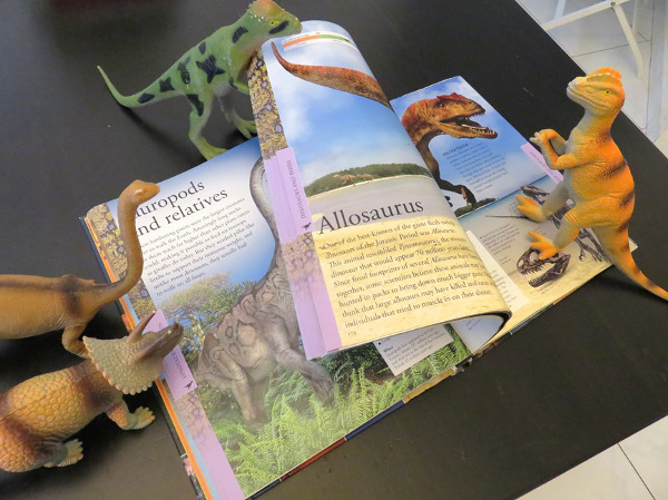 Dinovember Dinosaurs reading book