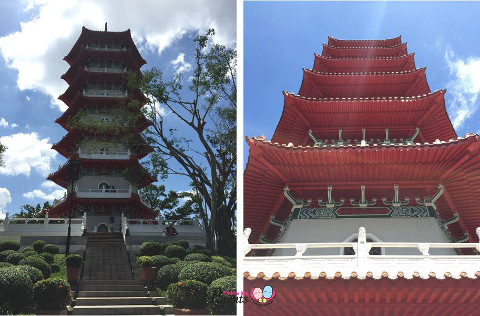 bottom view of 7 storey pagoda