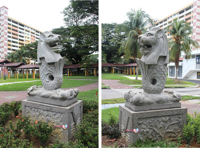 merlion statues of ang mo kio