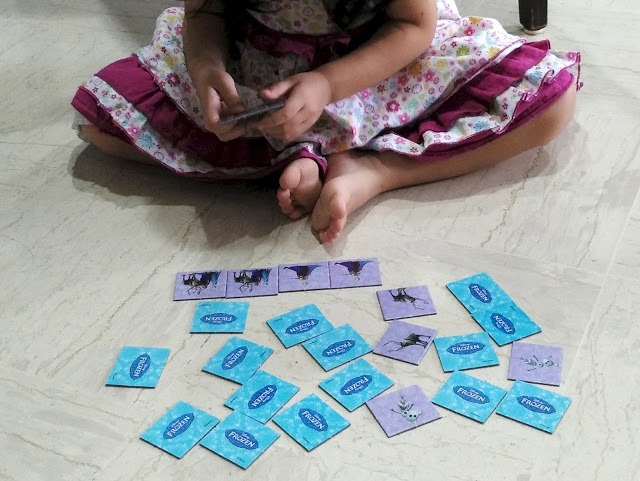 reinforcing Heguru lessons at home - memory match game