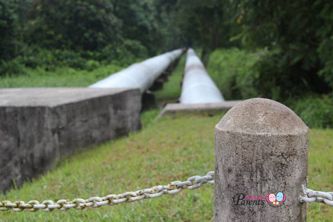 water pipes to PUB pumping station at Kranji marshes park