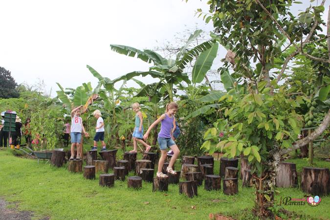 kids having fun in bollywood veggies farm