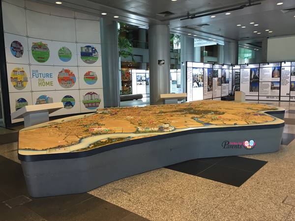 map of singapore at city gallery singapore URA