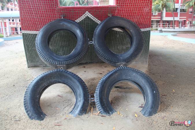 rubber tyres on junk boat playground singapore