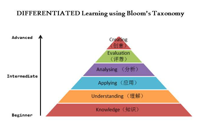 Chinese enrichment Yang Language School Bloom taxonomy