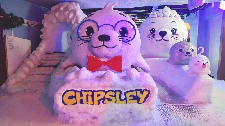 Chipsley snow sculptures at Snow City Singapore