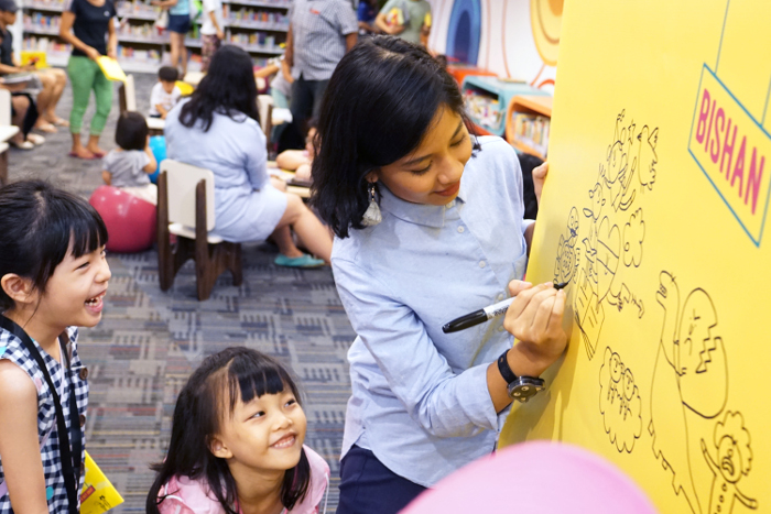 Live doodle jam at the Childrens Biennale Gallery