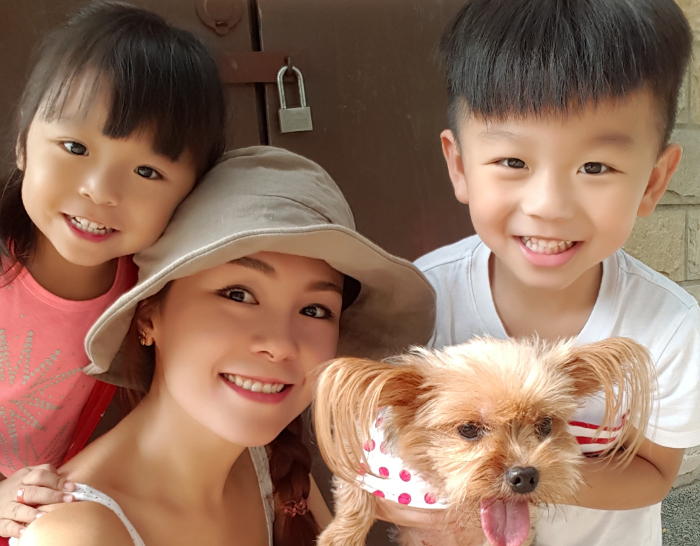 Yen Lim with her two children