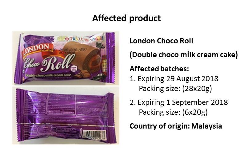 london choco roll recall