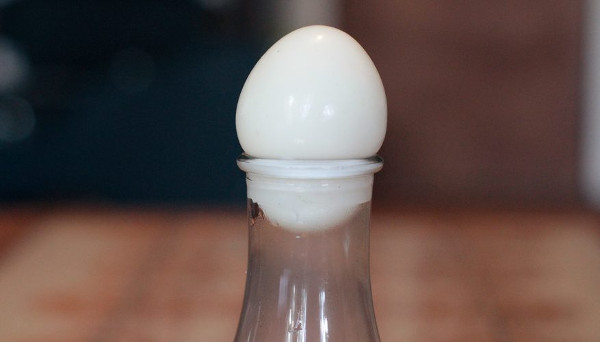 Egg in a bottle science experiment