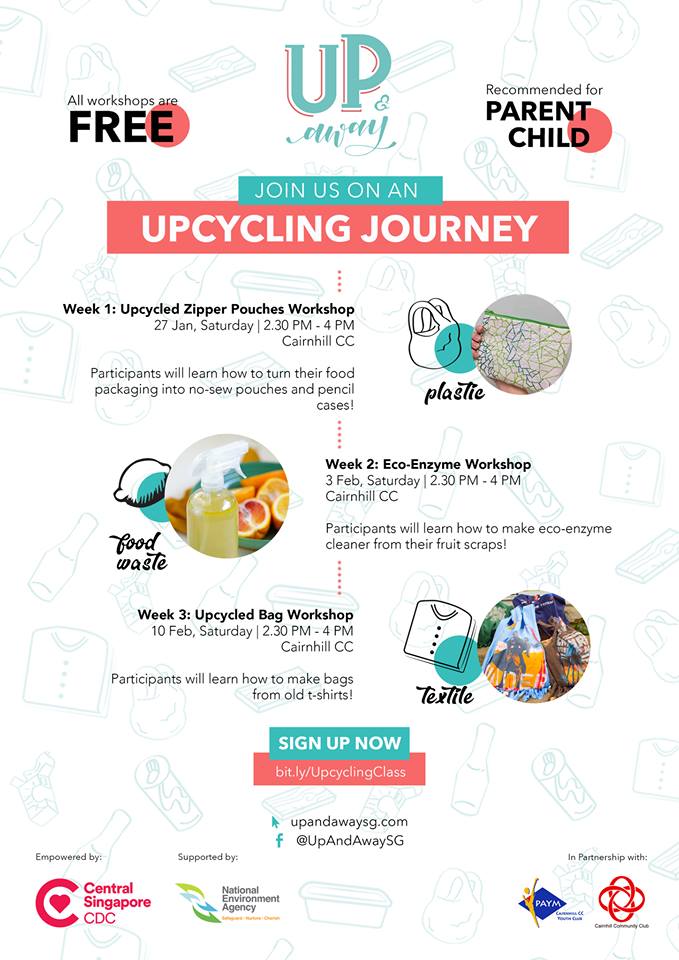 Upcycling workshops for Parent and child by Up and Away