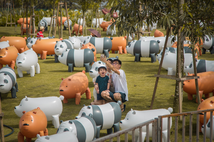 We Bare Bears at Sentosa Palawan Beach