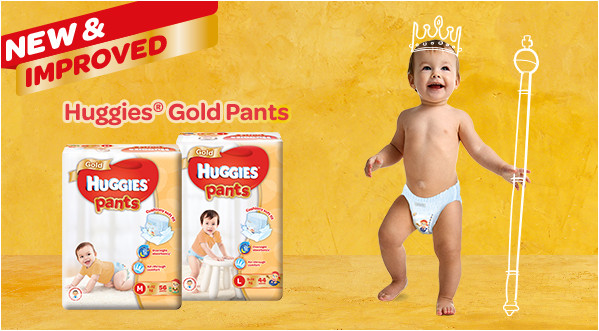 huggies gold pants new