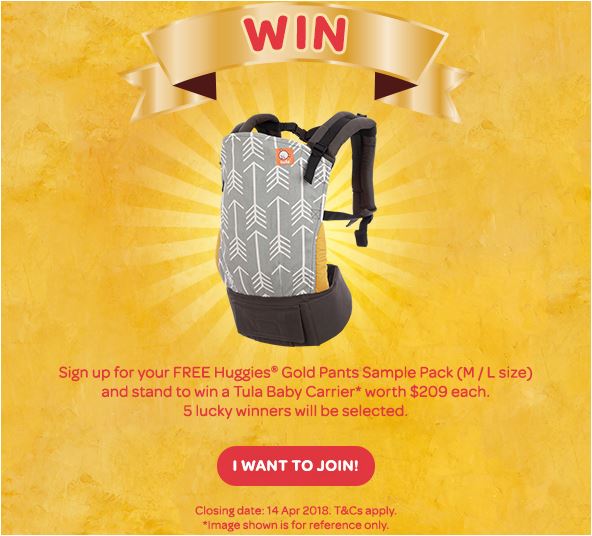 huggies goldpants win tula baby carrier