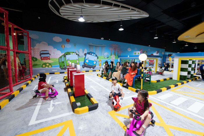 Singapore indoor playground Tayo Station road circuit