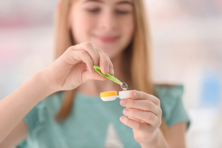 Contact lens care for kids