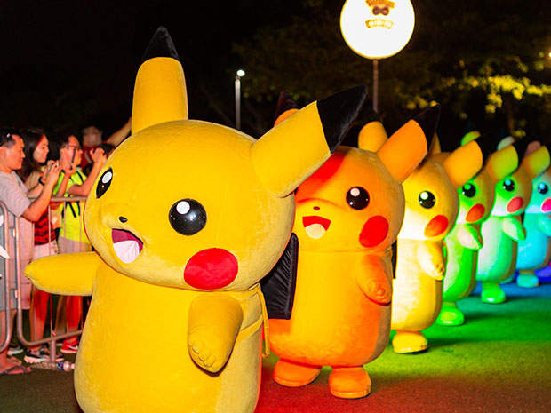 Pikachu Parades At Sentosa Cove Village